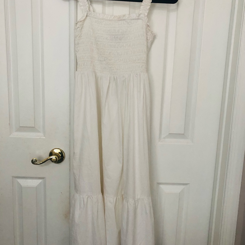 GORGEOUS white smocked cami summer dress!!